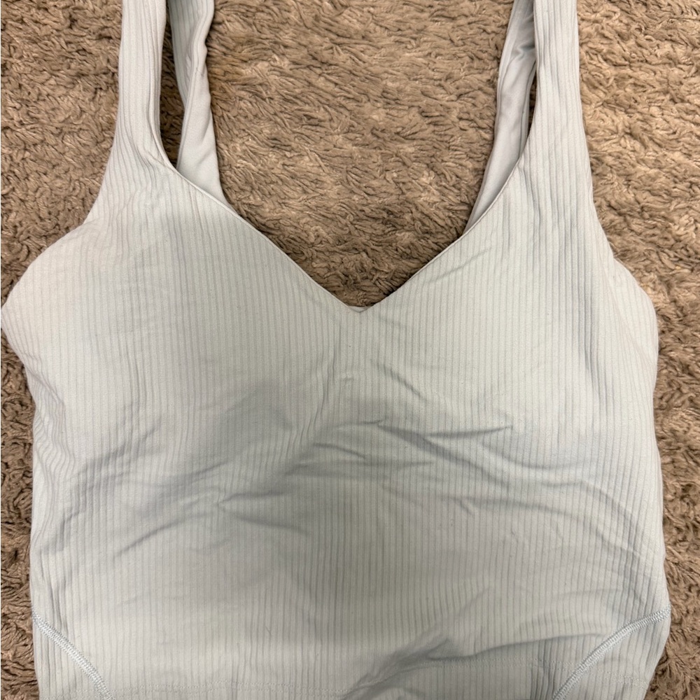 Lululemon light blue ribbed align tank top